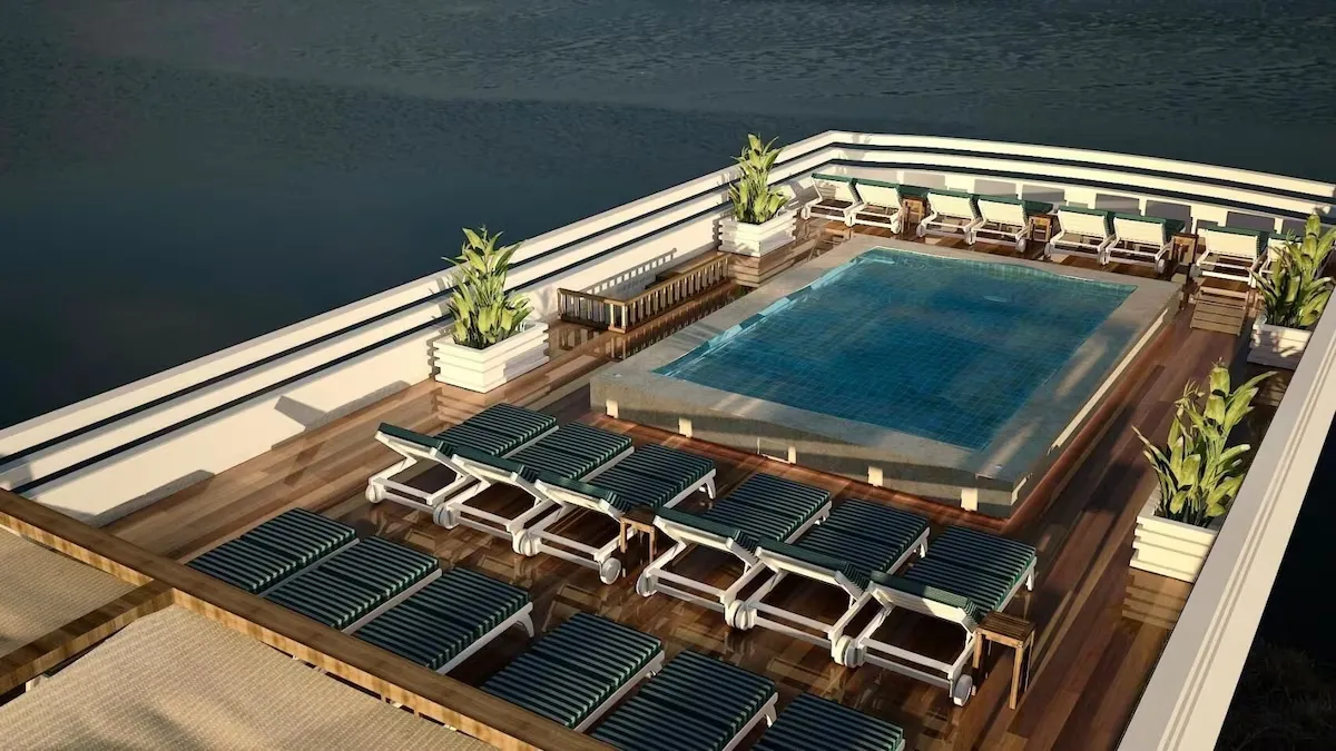 Sun deck of the SUNRISE Terramar Nile Cruise Nile cruise